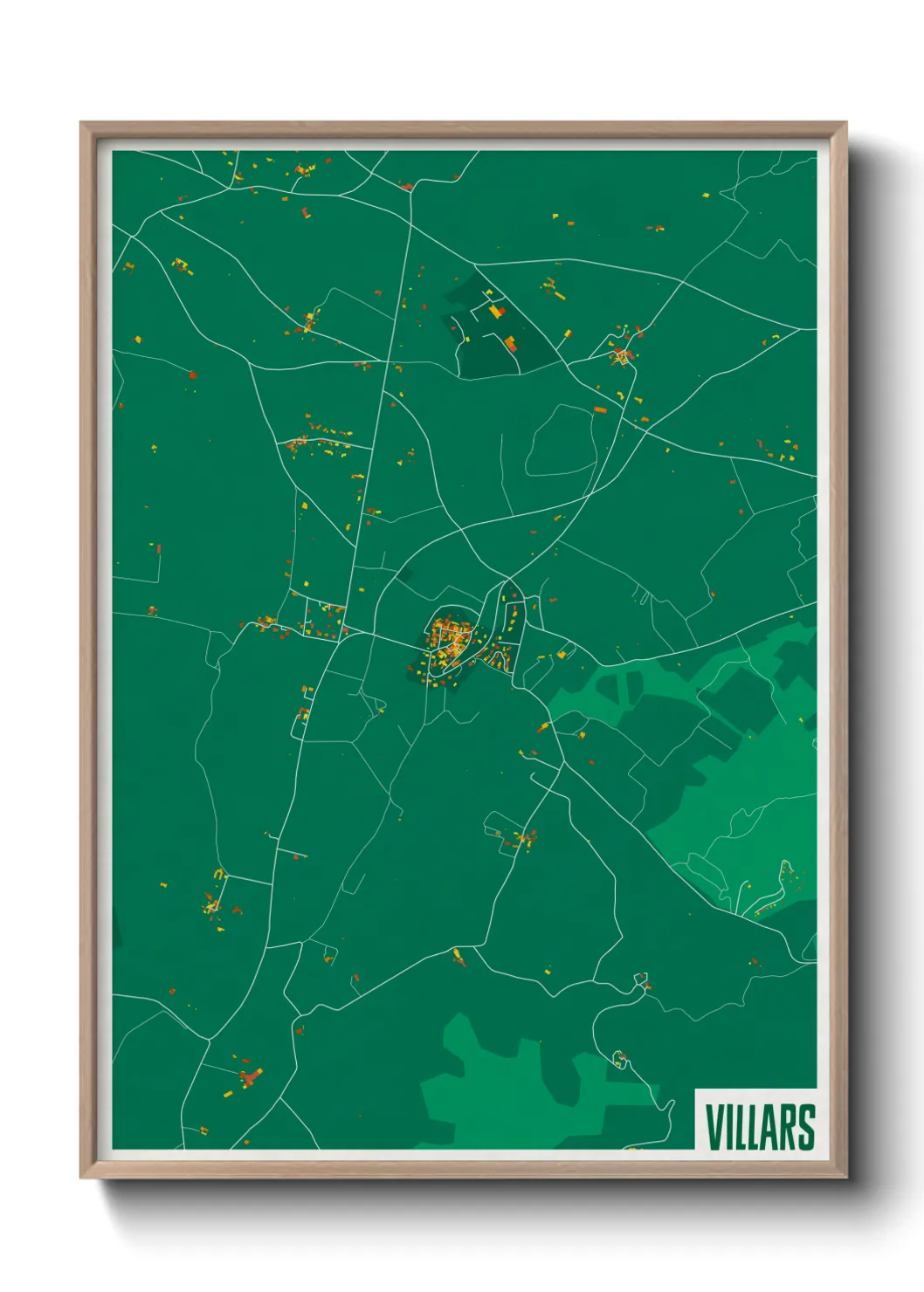 Une affiche de carte sur Villars