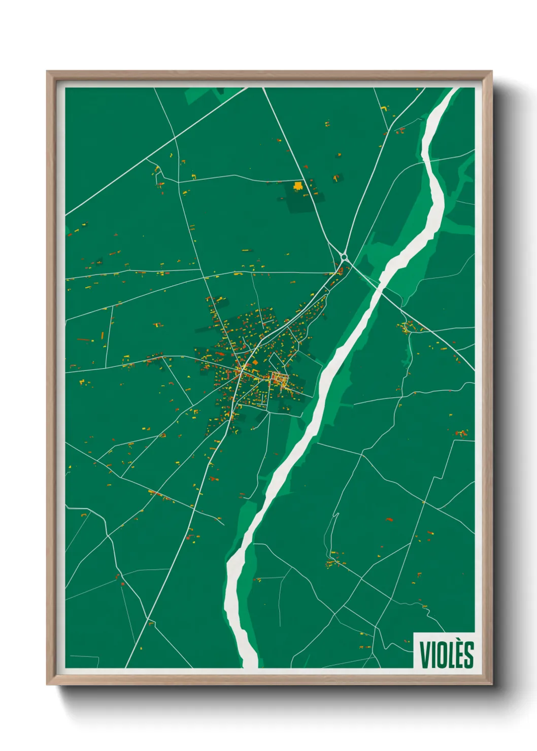 Une affiche de carte sur Violès