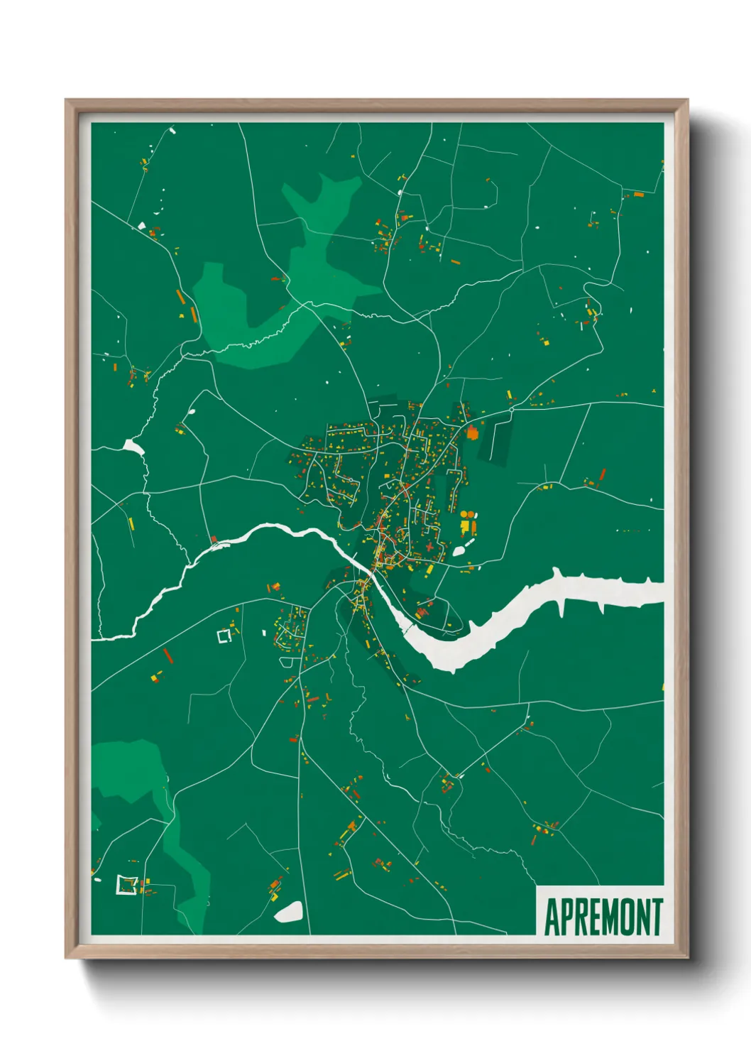 Une affiche de carte sur Apremont