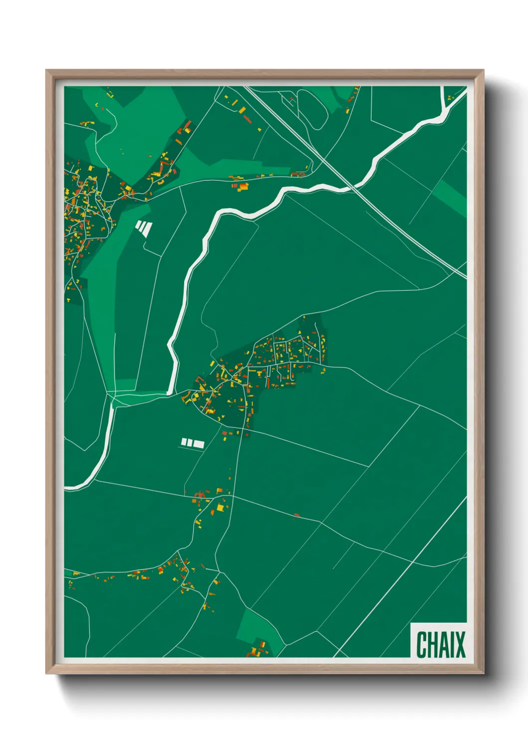 Une affiche de carte sur Chaix
