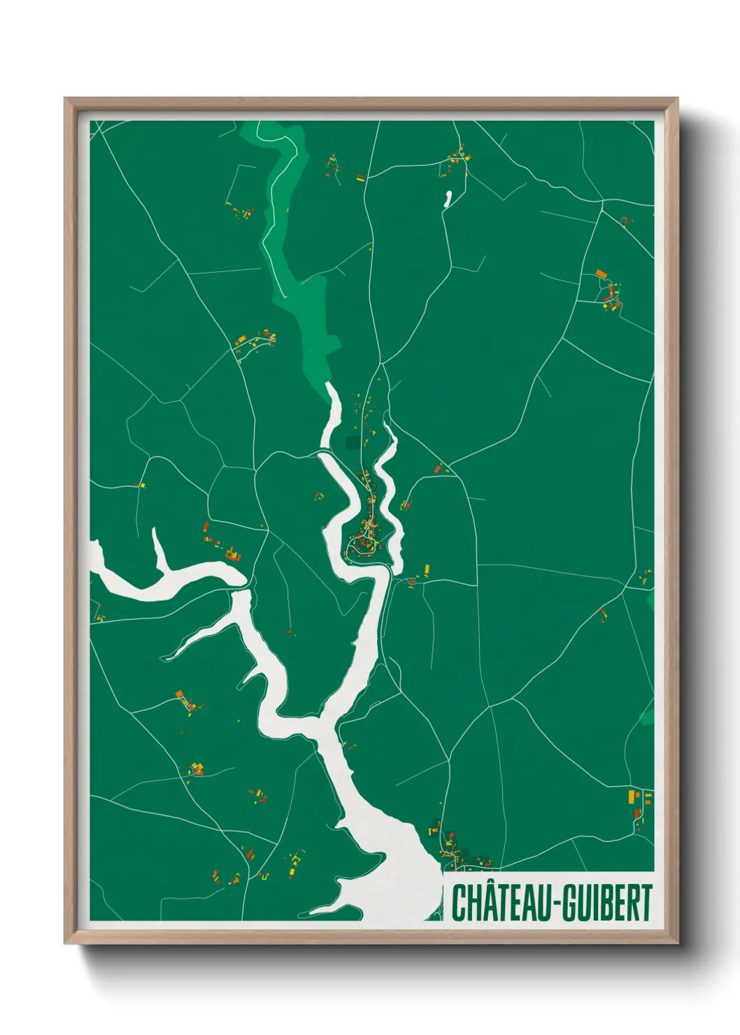 Une affiche de carte sur Château-Guibert