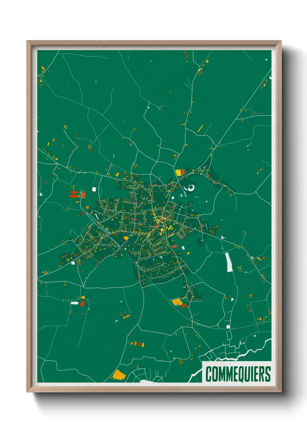 Une affiche de carte sur Commequiers