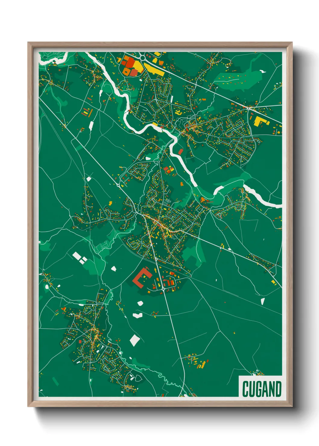 Une affiche de carte sur Cugand