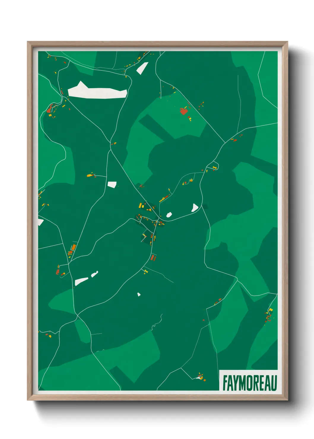 Une affiche de carte sur Faymoreau