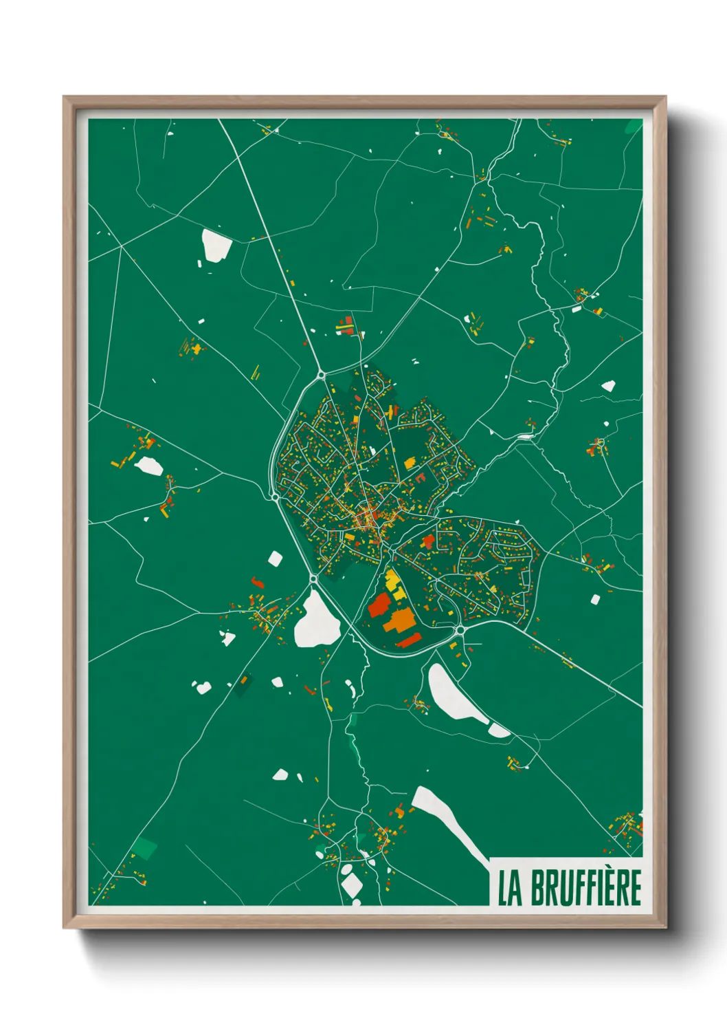 Une affiche de carte sur La Bruffière