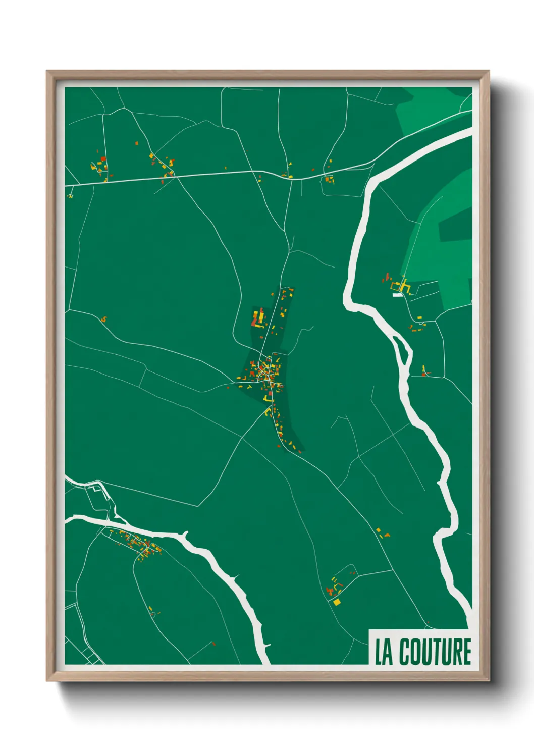 Une affiche de carte sur La Couture