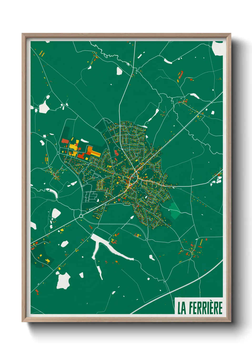 Une affiche de carte sur La Ferrière