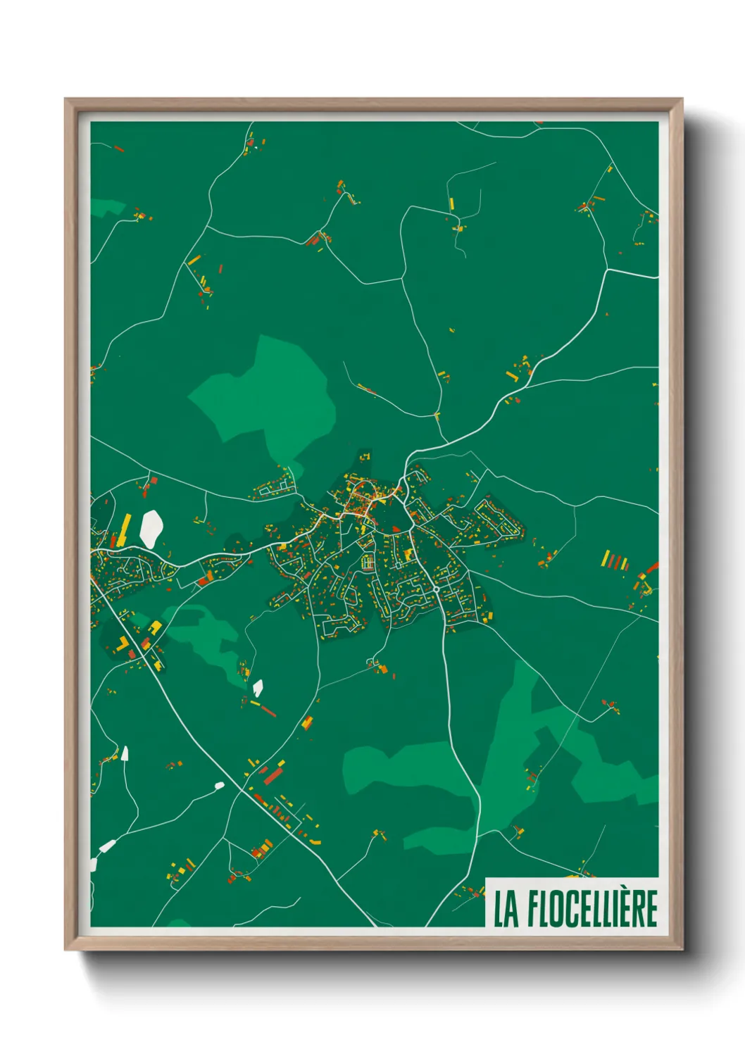 Une affiche de carte sur La Flocellière