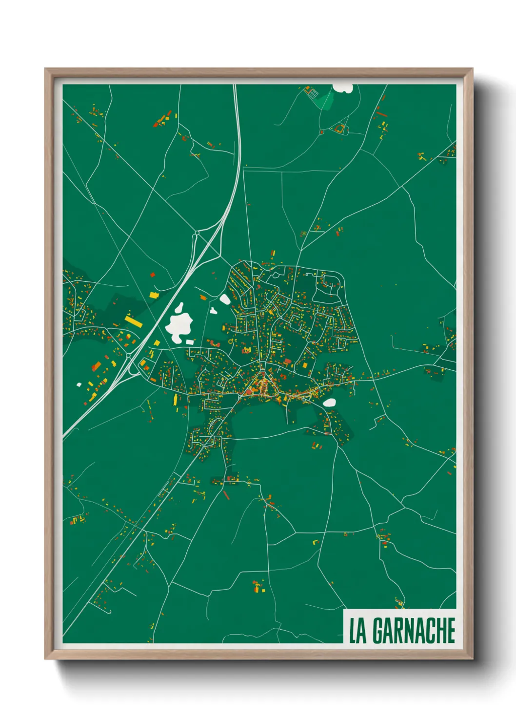 Une affiche de carte sur La Garnache