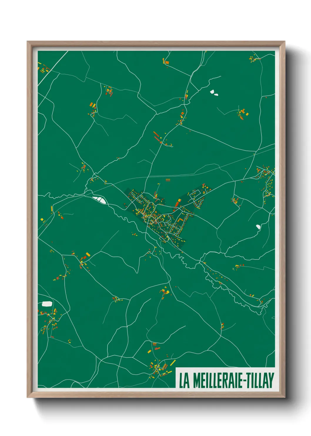 Une affiche de carte sur La Meilleraie-Tillay