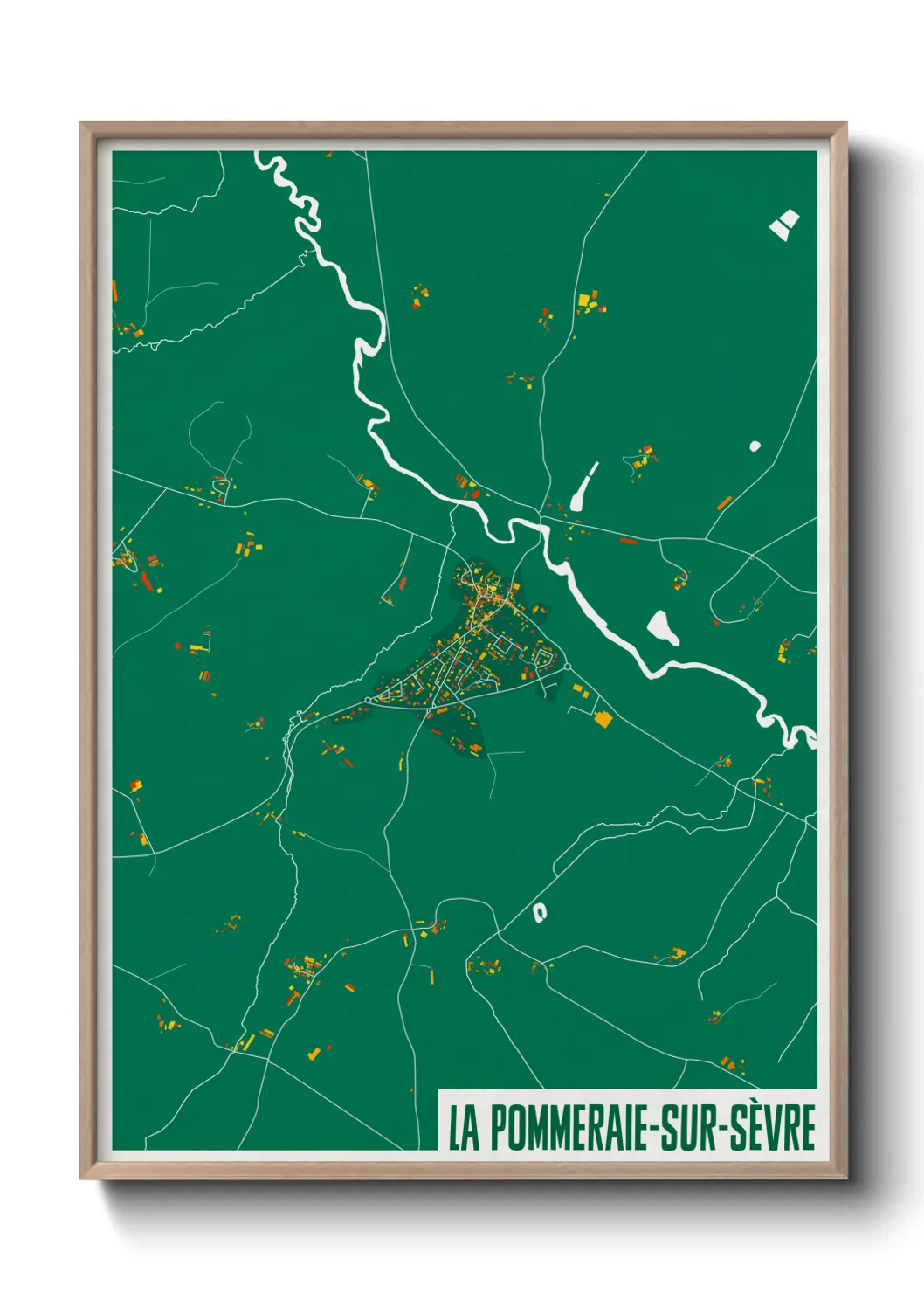 Une affiche de carte sur La Pommeraie-sur-Sèvre