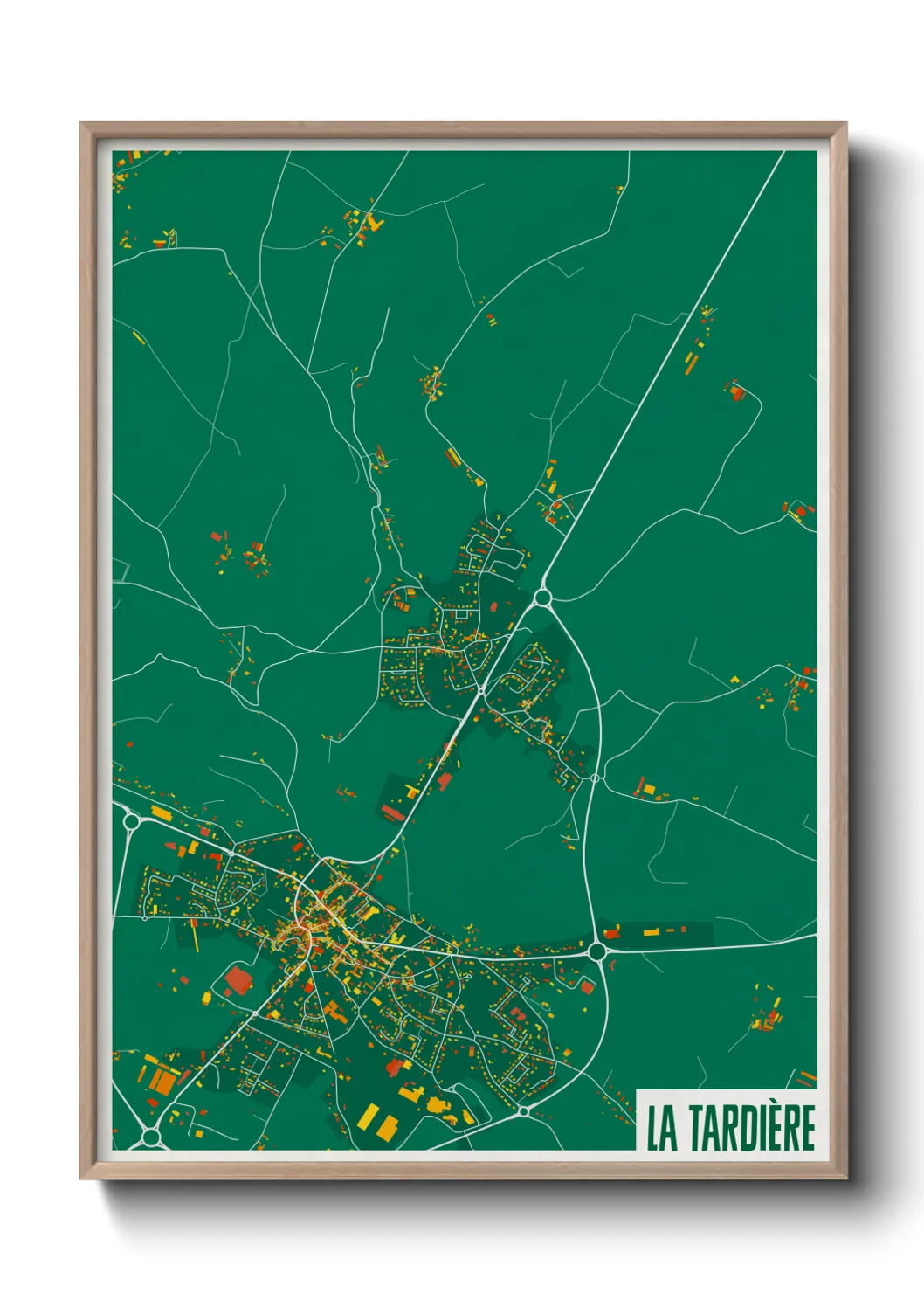 Une affiche de carte sur La Tardière