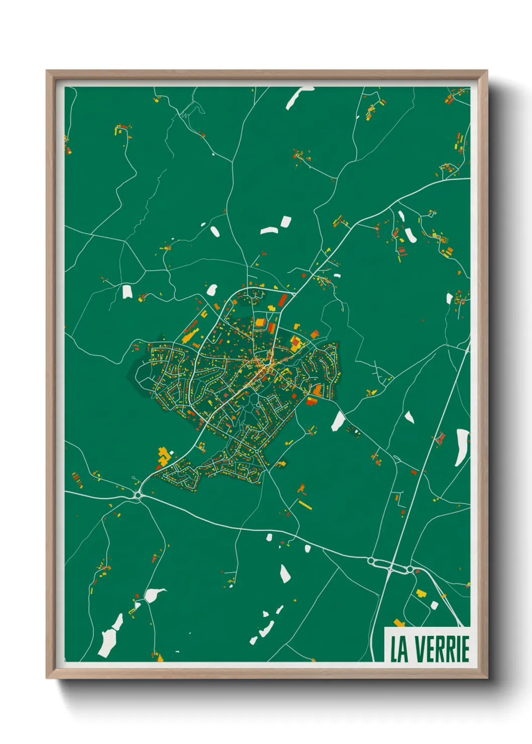 Une affiche de carte sur La Verrie