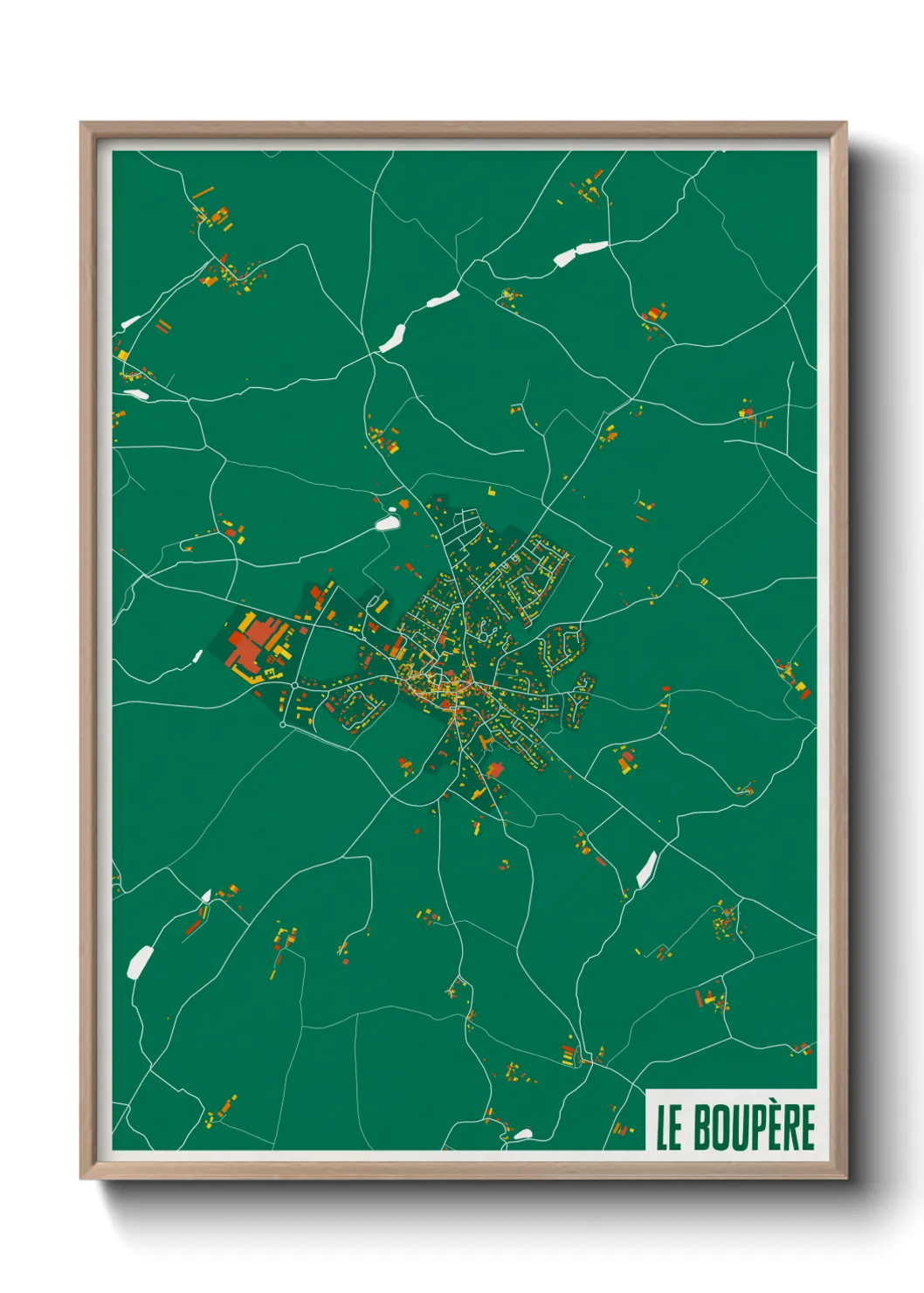 Une affiche de carte sur Le Boupère