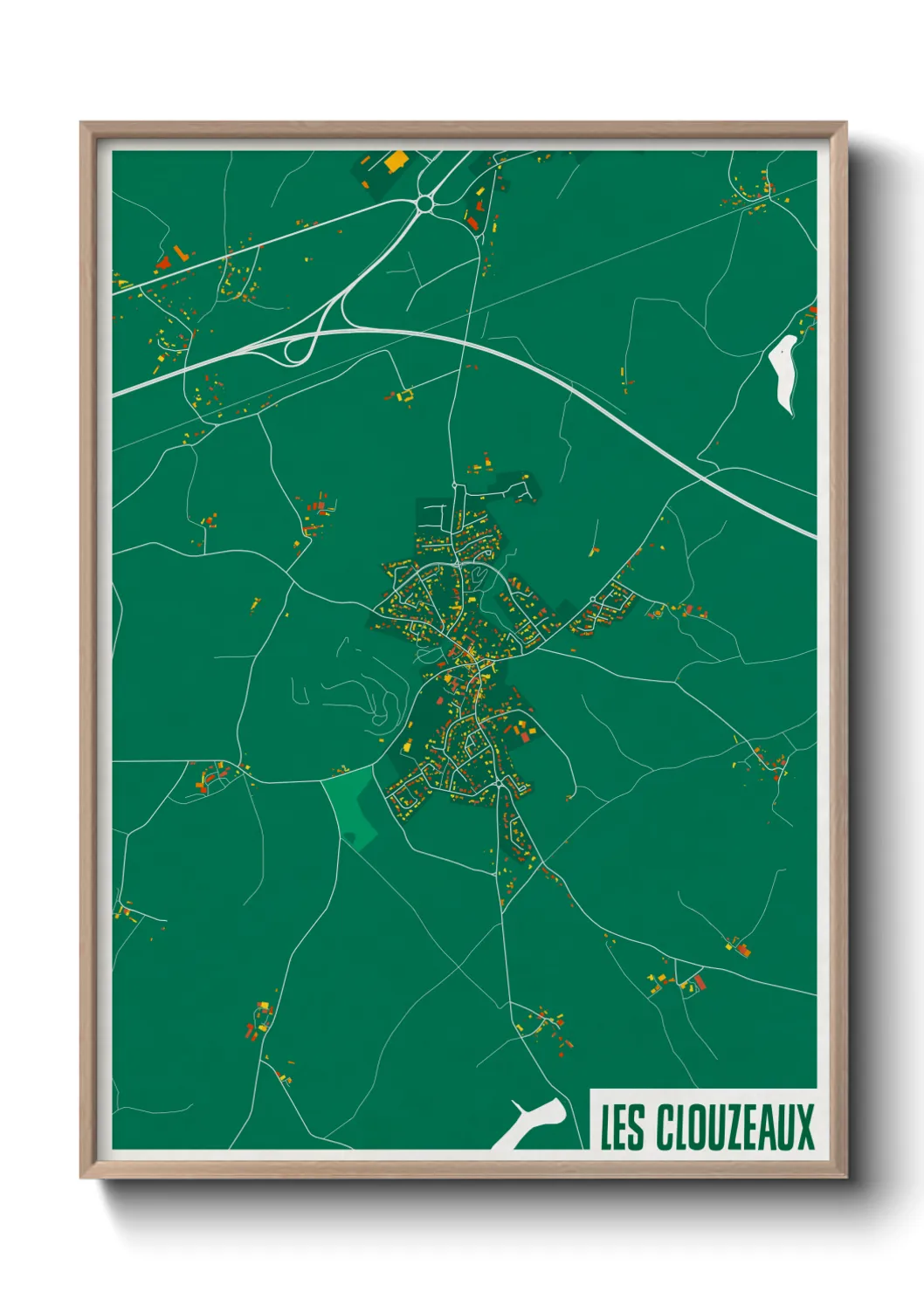 Une affiche de carte sur Les Clouzeaux