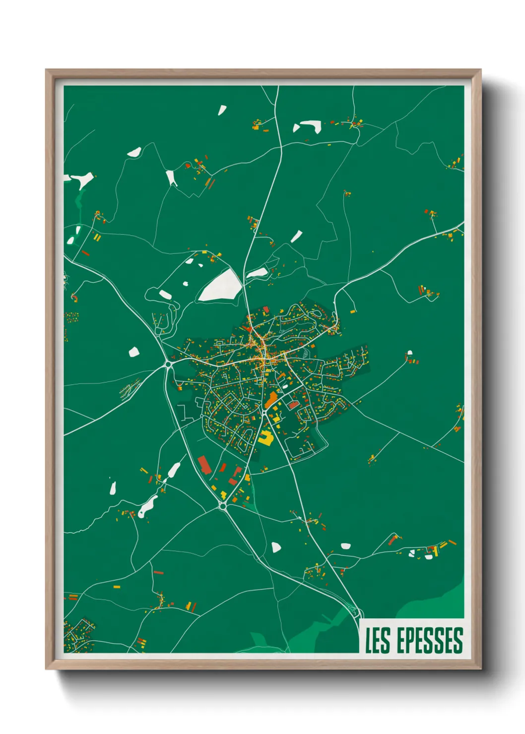 Une affiche de carte sur Les Epesses