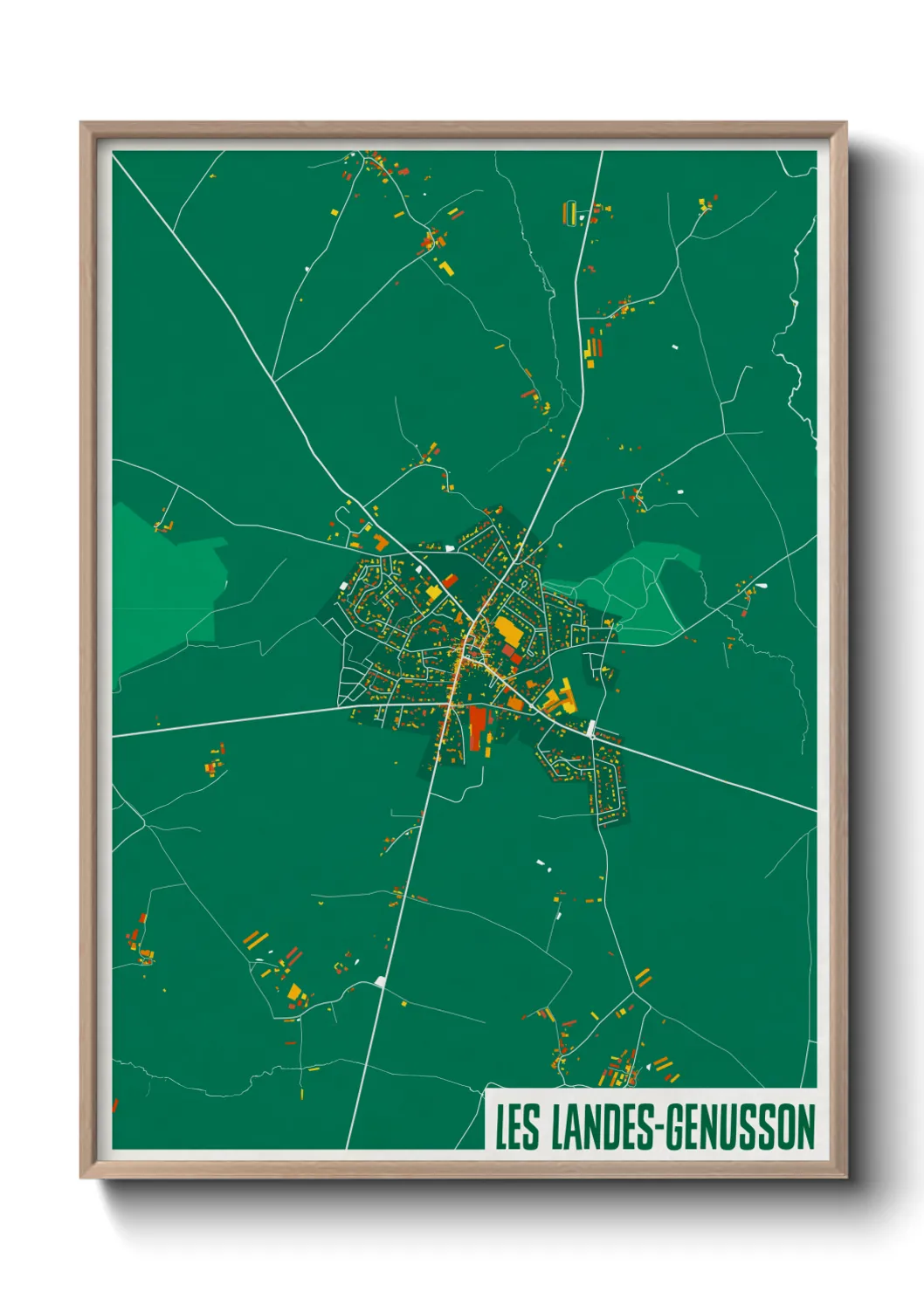 Un poster carteLes Landes-Genusson