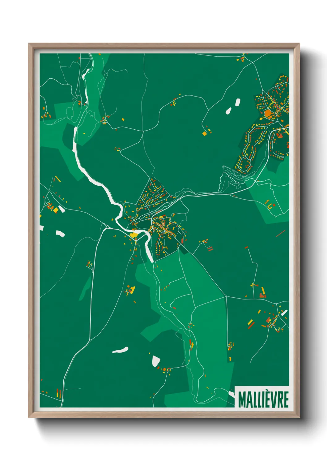 Une affiche de carte sur Mallièvre