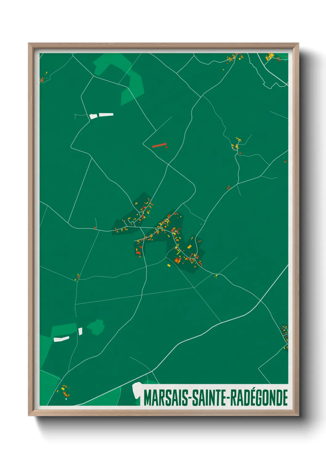 Une affiche de carte sur Marsais-Sainte-Radégonde