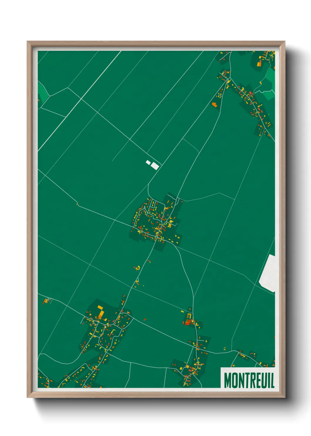Une affiche de carte sur Montreuil