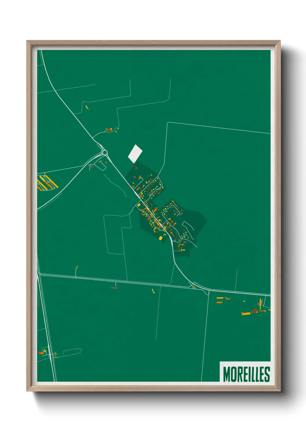 Une affiche de carte sur Moreilles