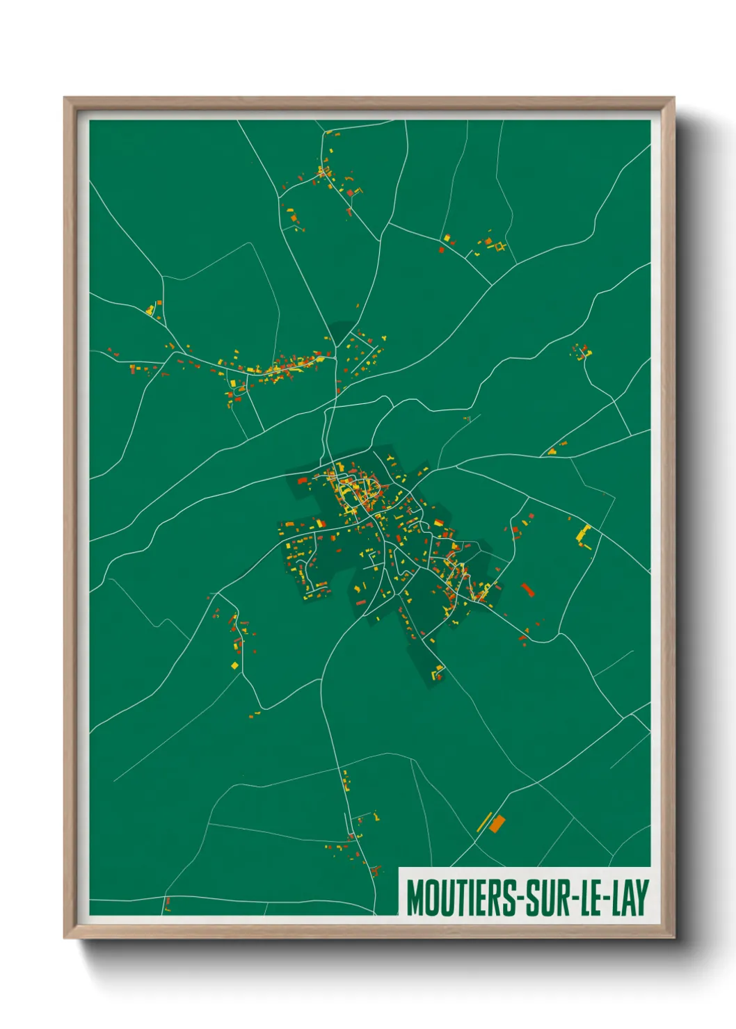 Un poster carteMoutiers-sur-le-Lay