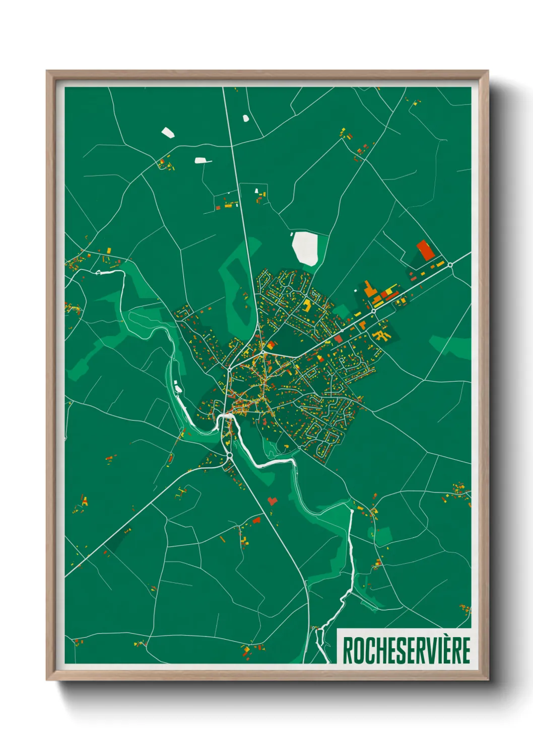 Une affiche de carte sur Rocheservière