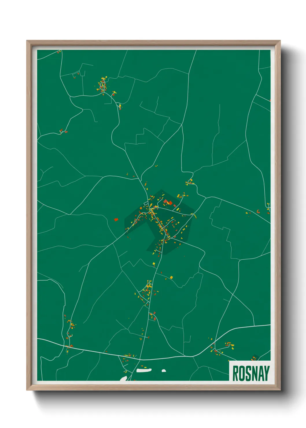 Une affiche de carte sur Rosnay