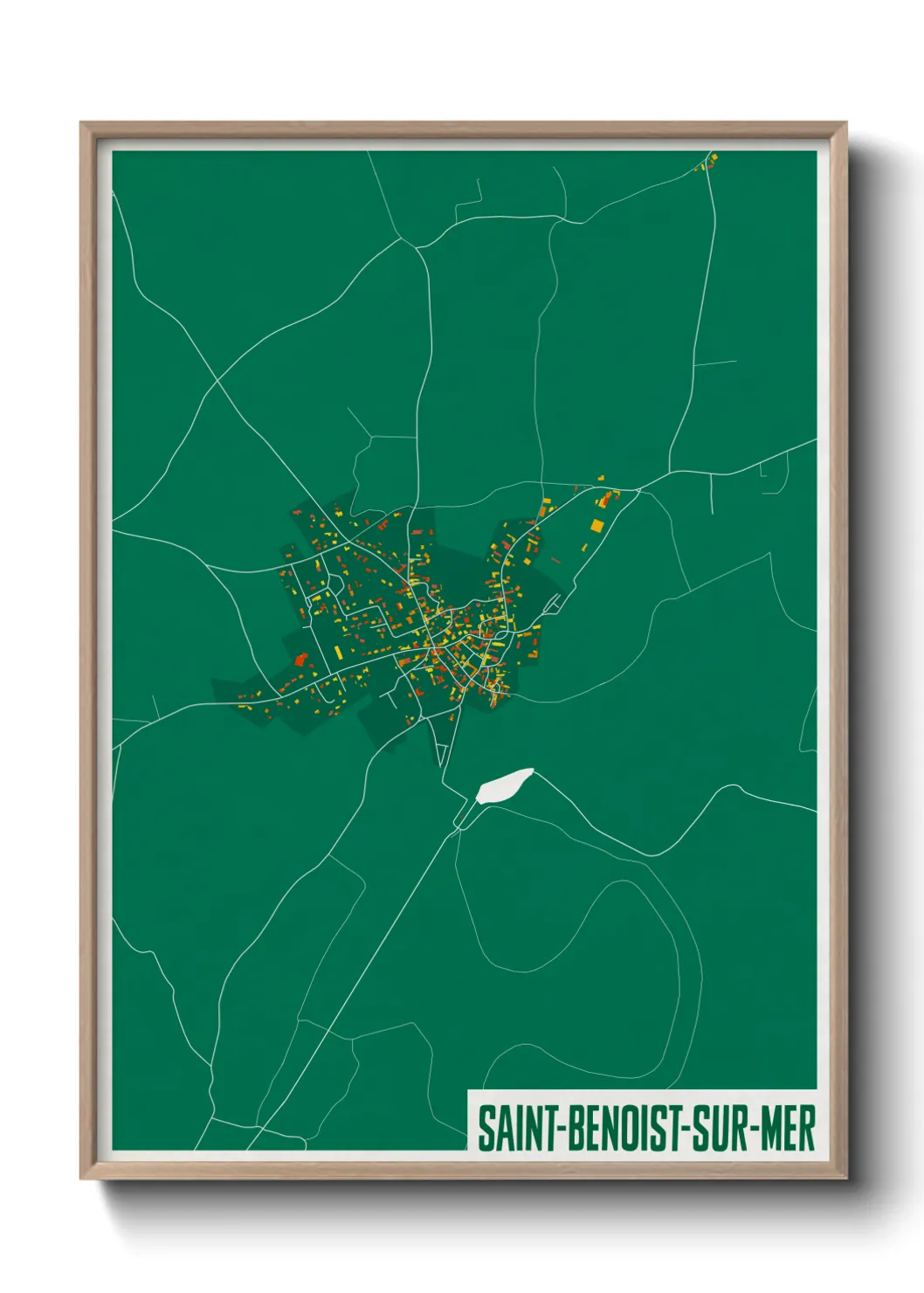 Une affiche de carte sur Saint-Benoist-sur-Mer