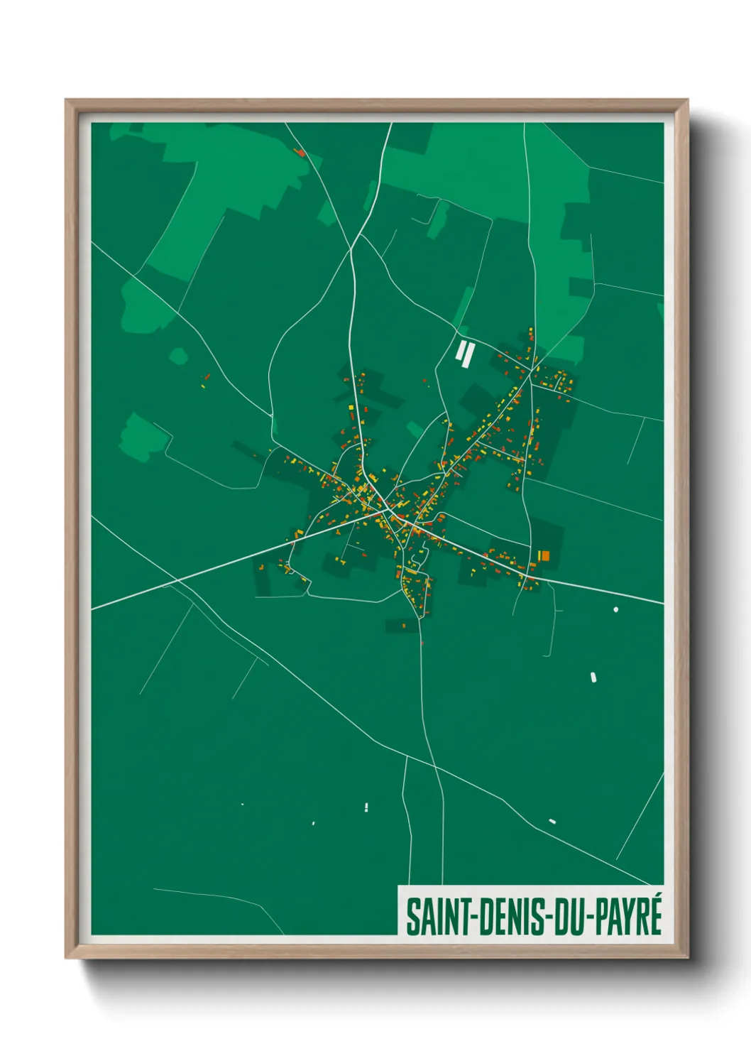 Une affiche de carte sur Saint-Denis-du-Payré
