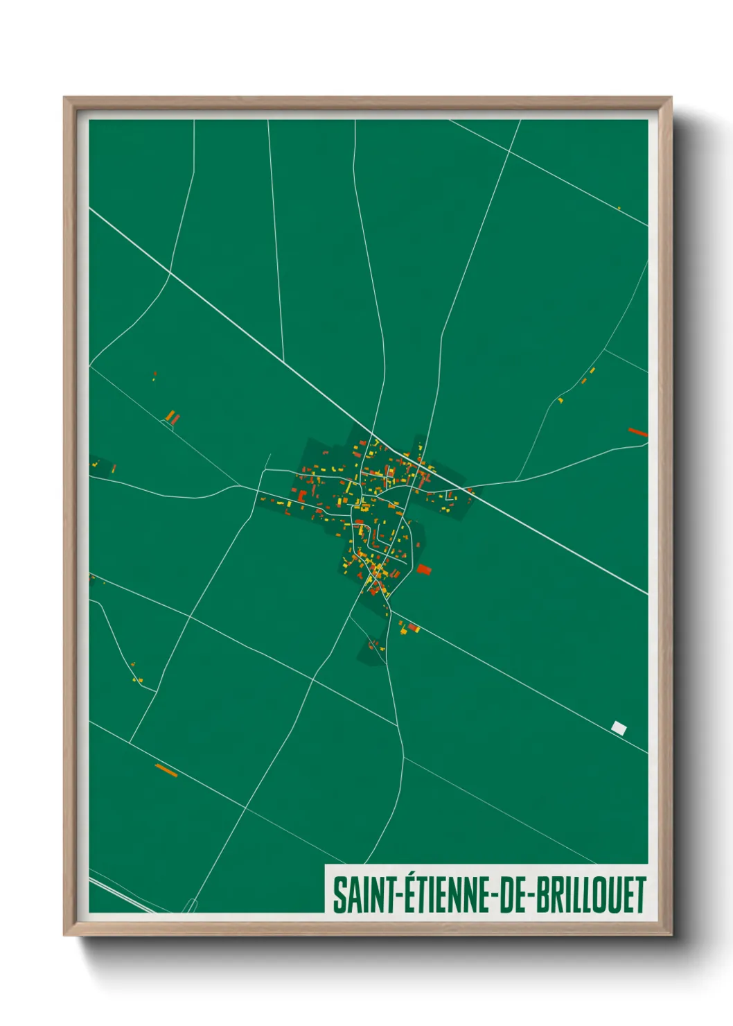 Un poster carteSaint-Étienne-de-Brillouet