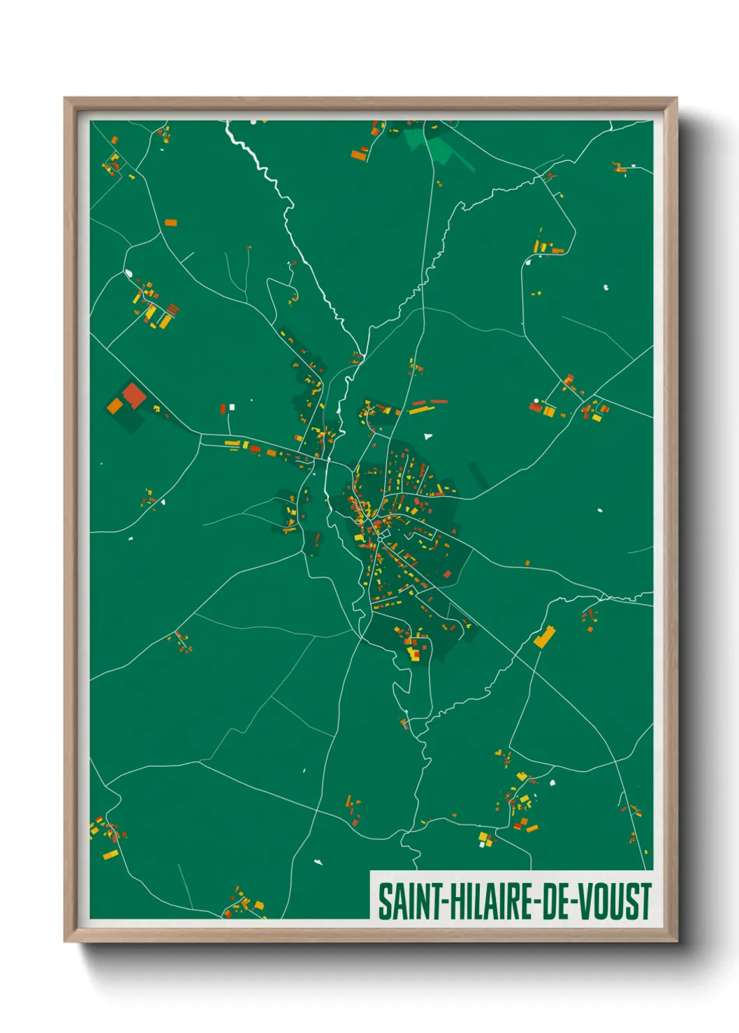 Une affiche de carte sur Saint-Hilaire-de-Voust
