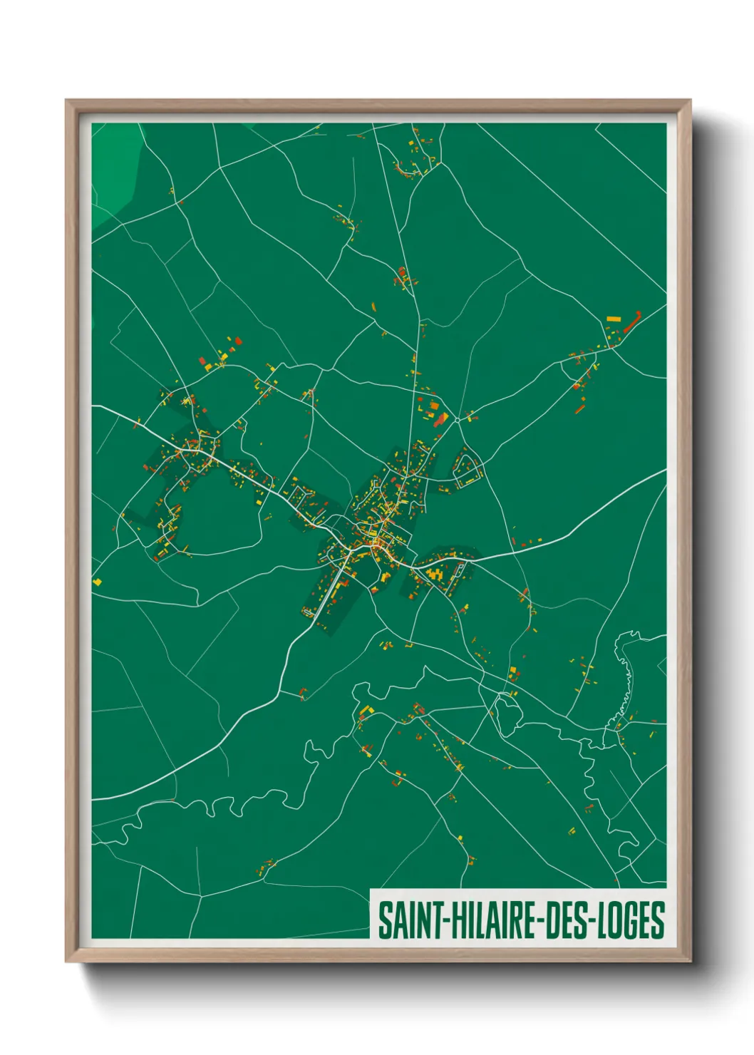 Un poster carteSaint-Hilaire-des-Loges