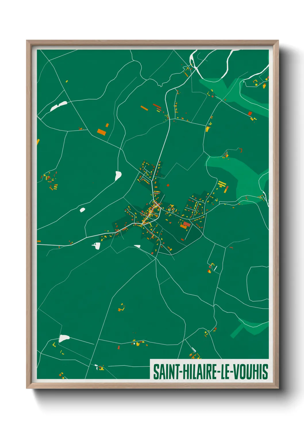 Une affiche de carte sur Saint-Hilaire-le-Vouhis