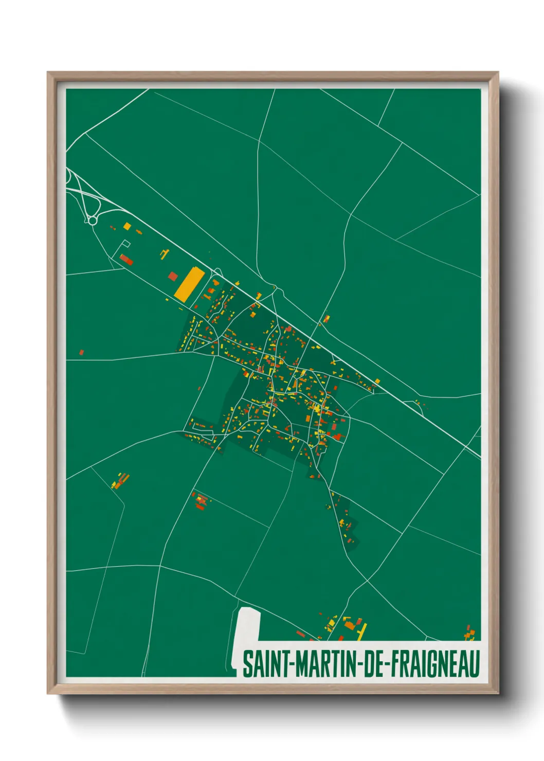 Un poster carteSaint-Martin-de-Fraigneau