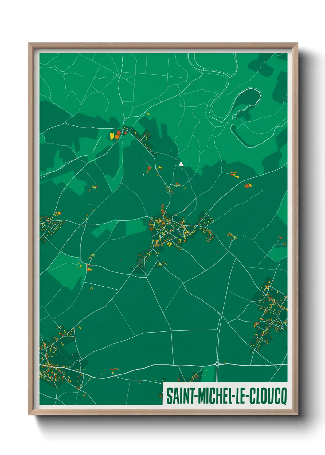 Un poster carteSaint-Michel-le-Cloucq