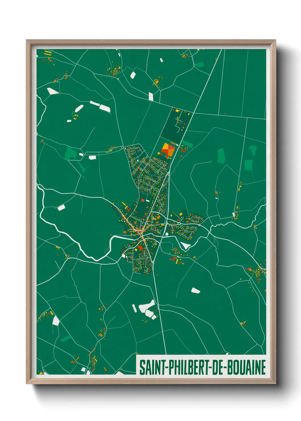 Une affiche de carte sur Saint-Philbert-de-Bouaine
