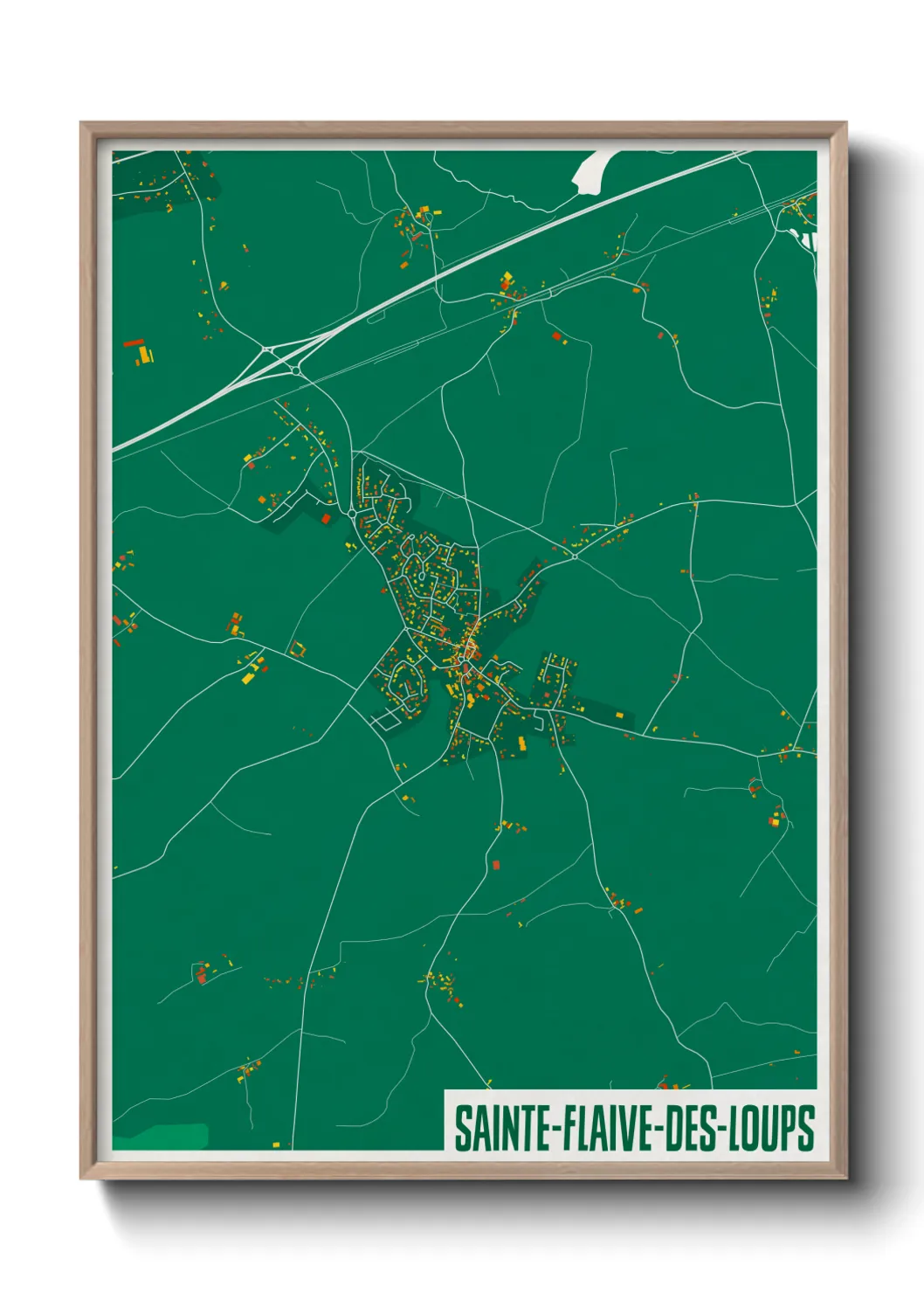 Un poster carteSainte-Flaive-des-Loups