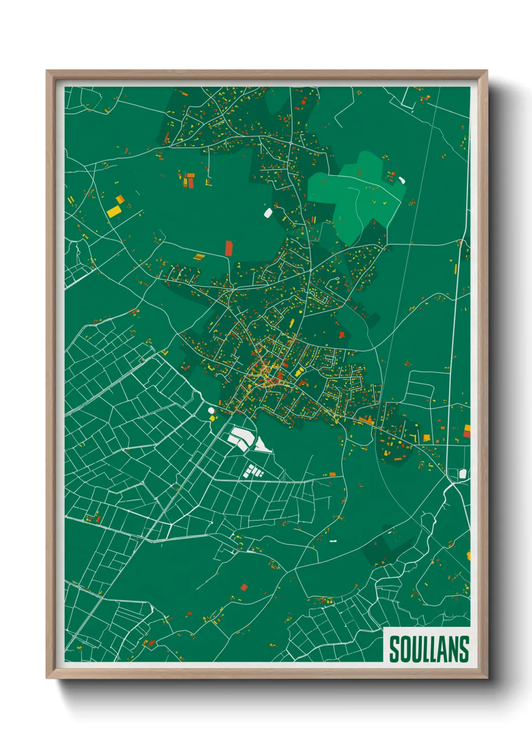 Une affiche de carte sur Soullans