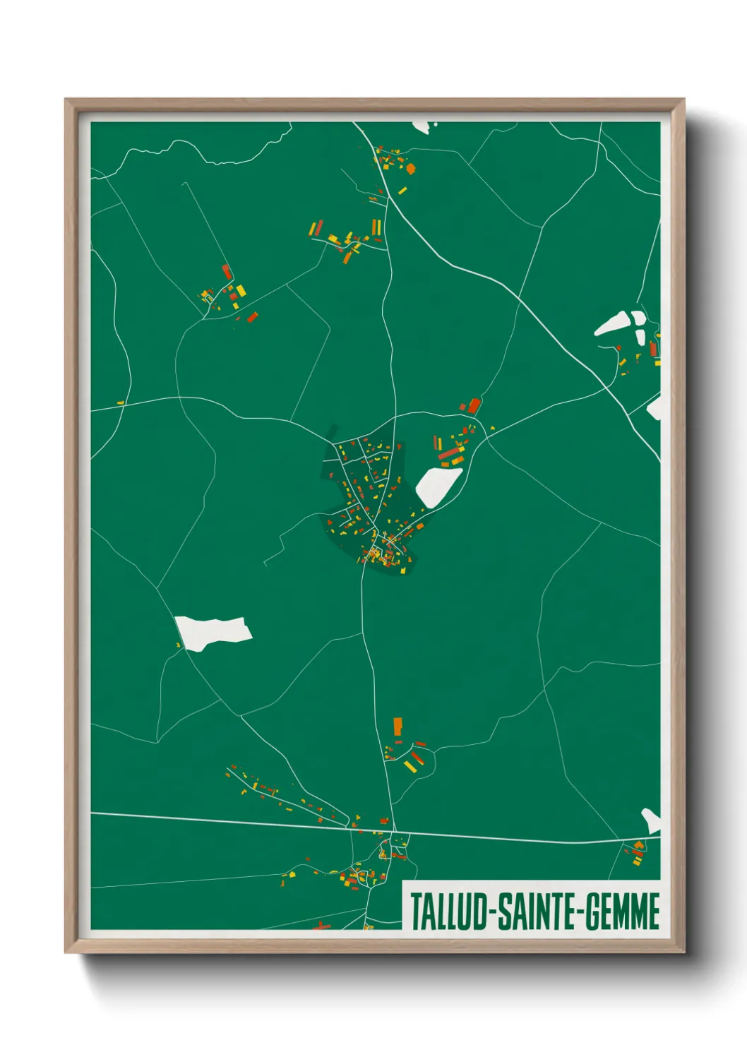 Un poster carteTallud-Sainte-Gemme