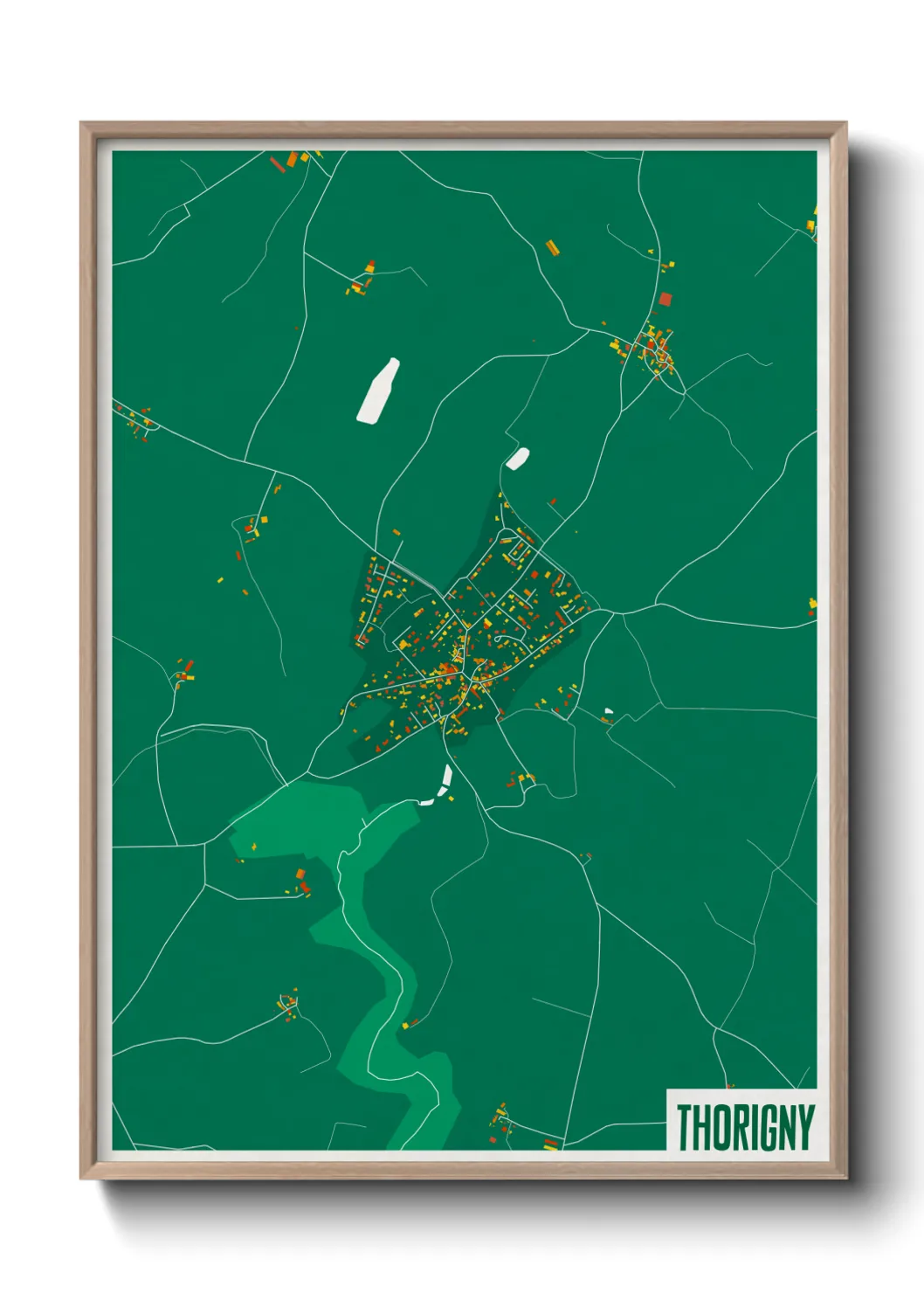 Une affiche de carte sur Thorigny