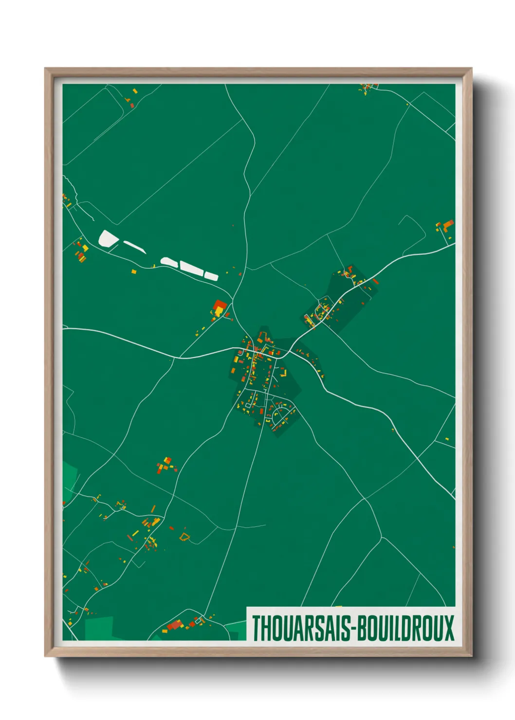Une affiche de carte sur Thouarsais-Bouildroux