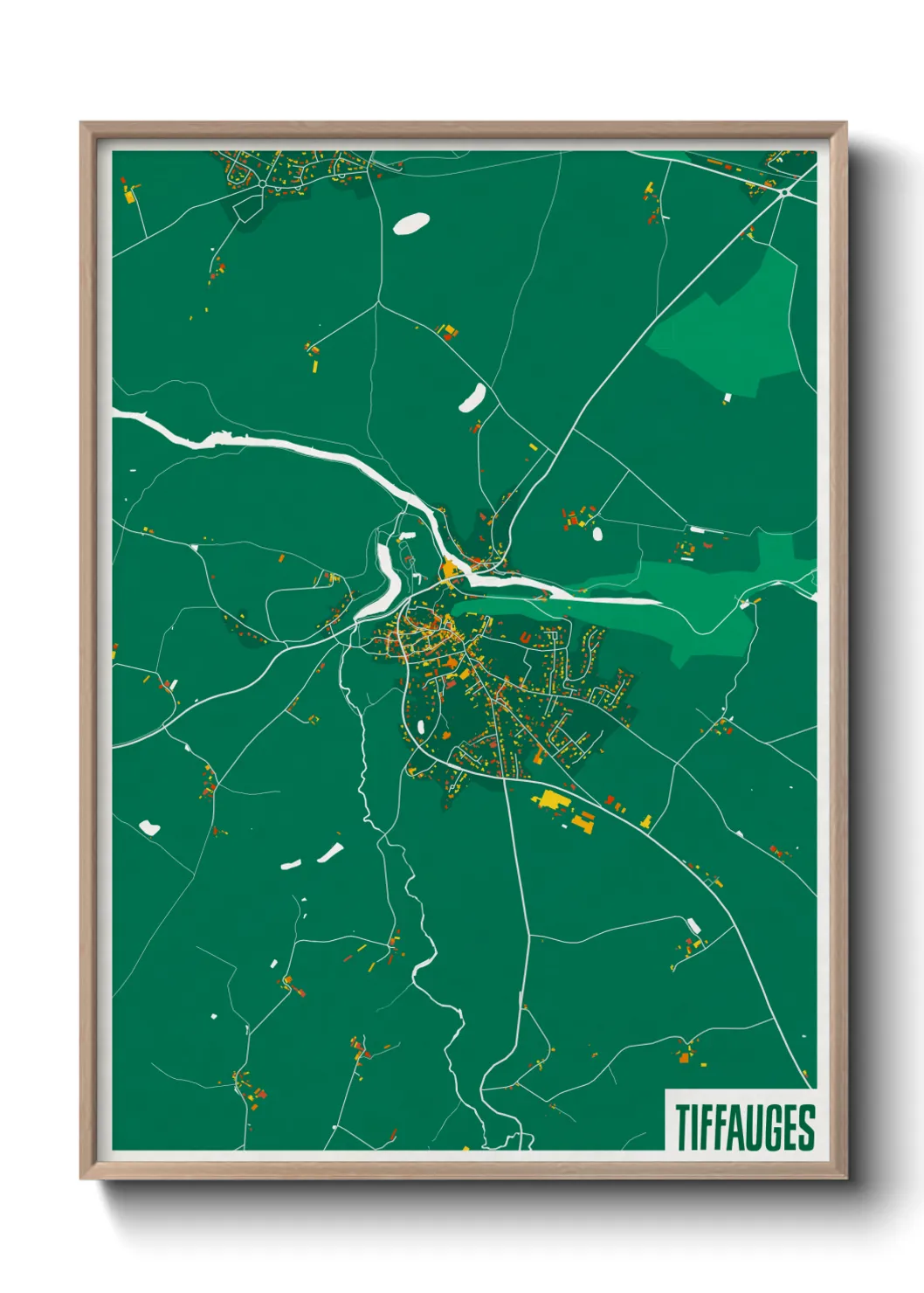 Une affiche de carte sur Tiffauges