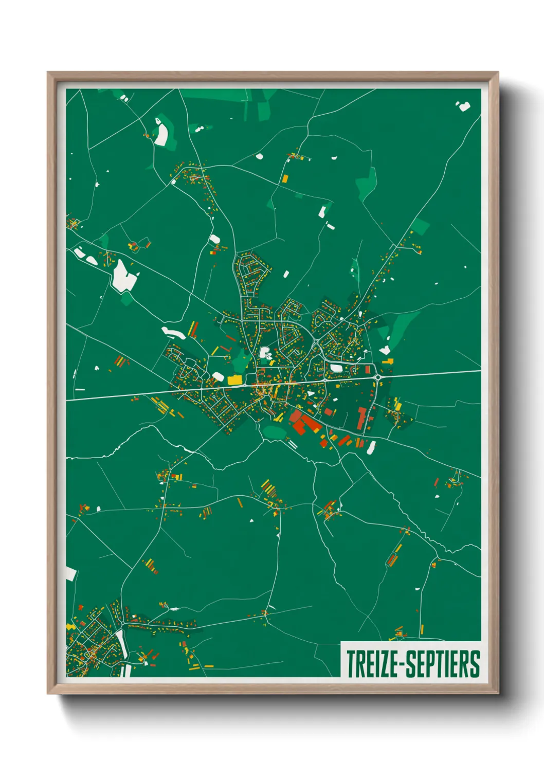 Une affiche de carte sur Treize-Septiers