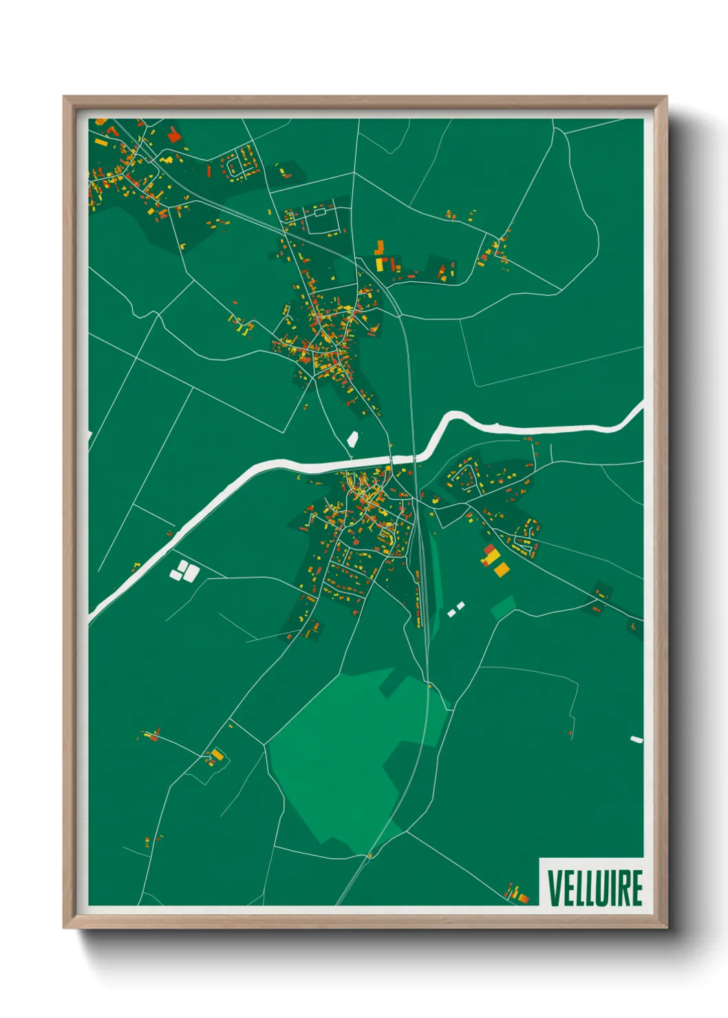 Une affiche de carte sur Velluire