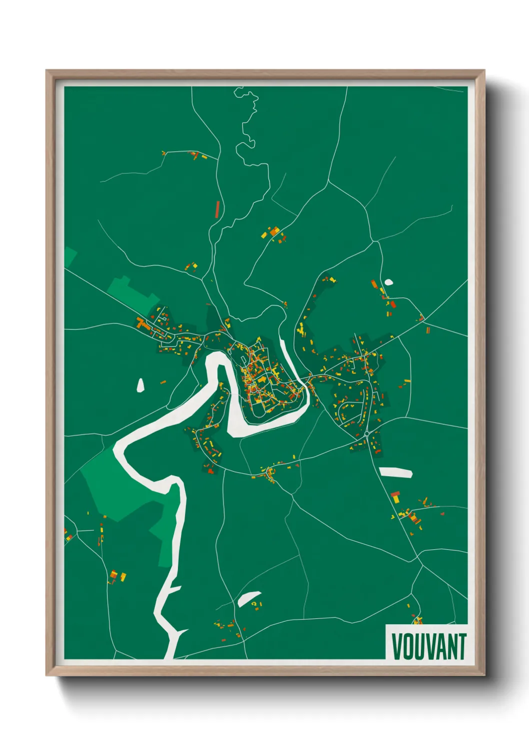 Une affiche de carte sur Vouvant