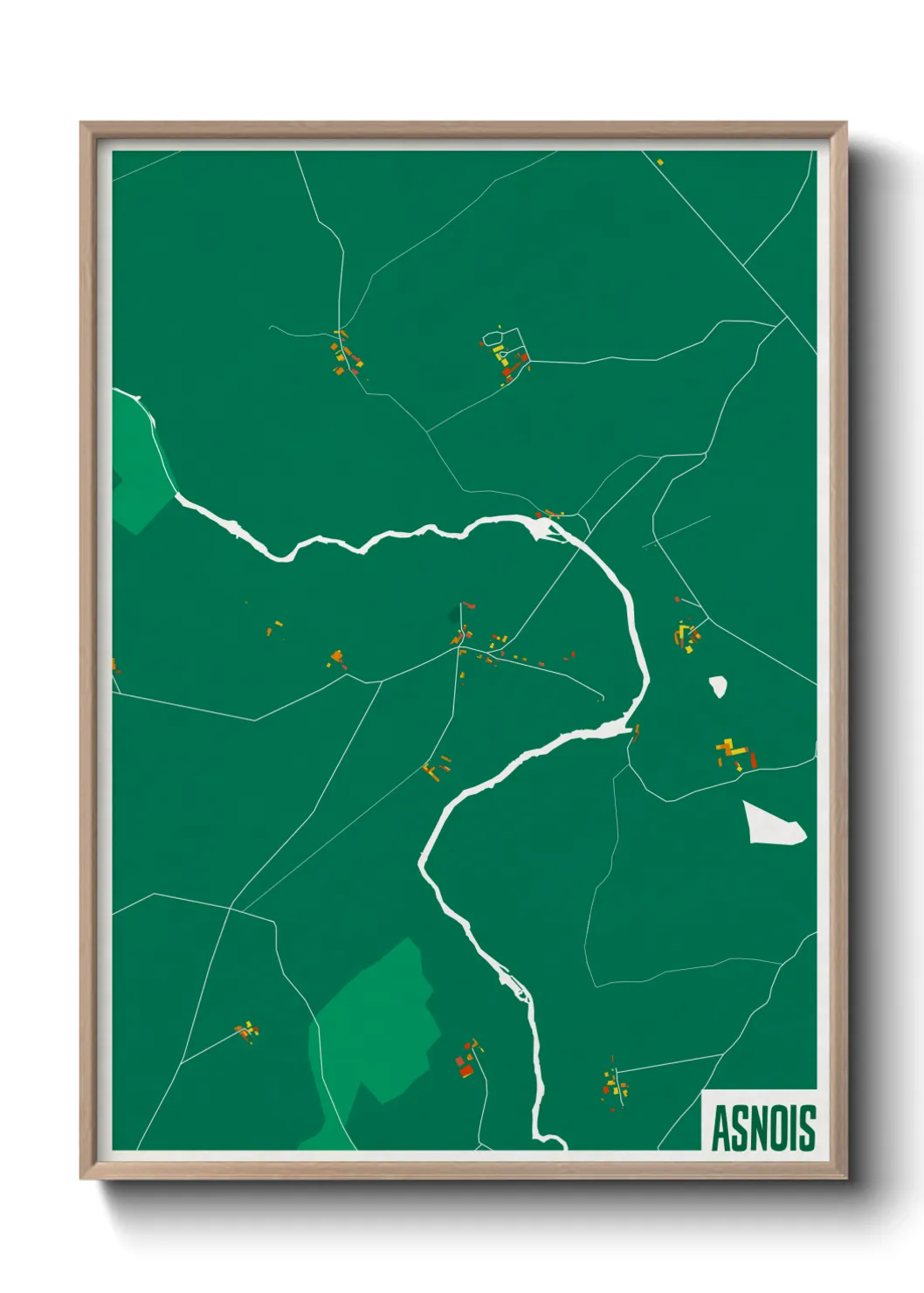 Une affiche de carte sur Asnois