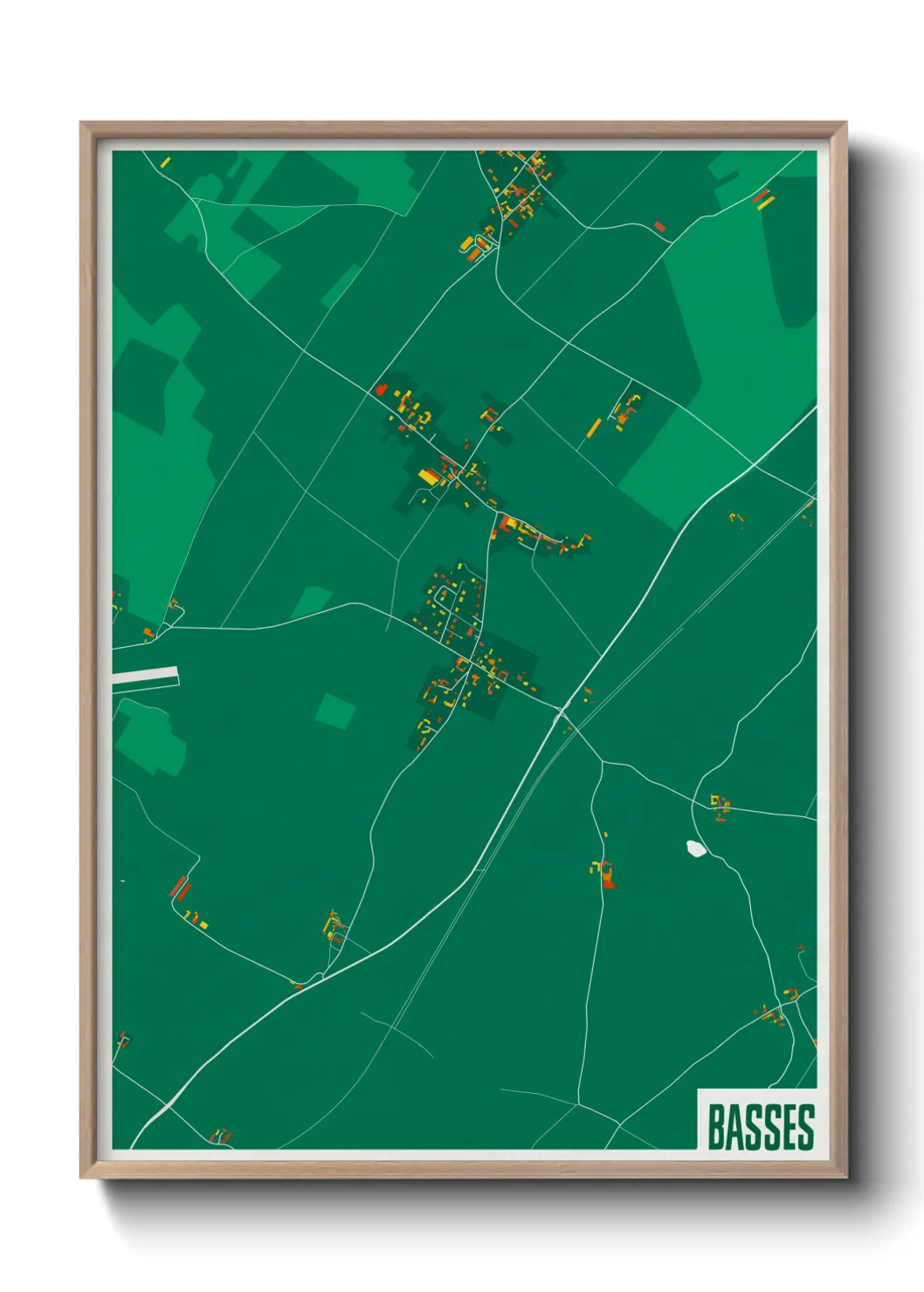 Une affiche de carte sur Basses