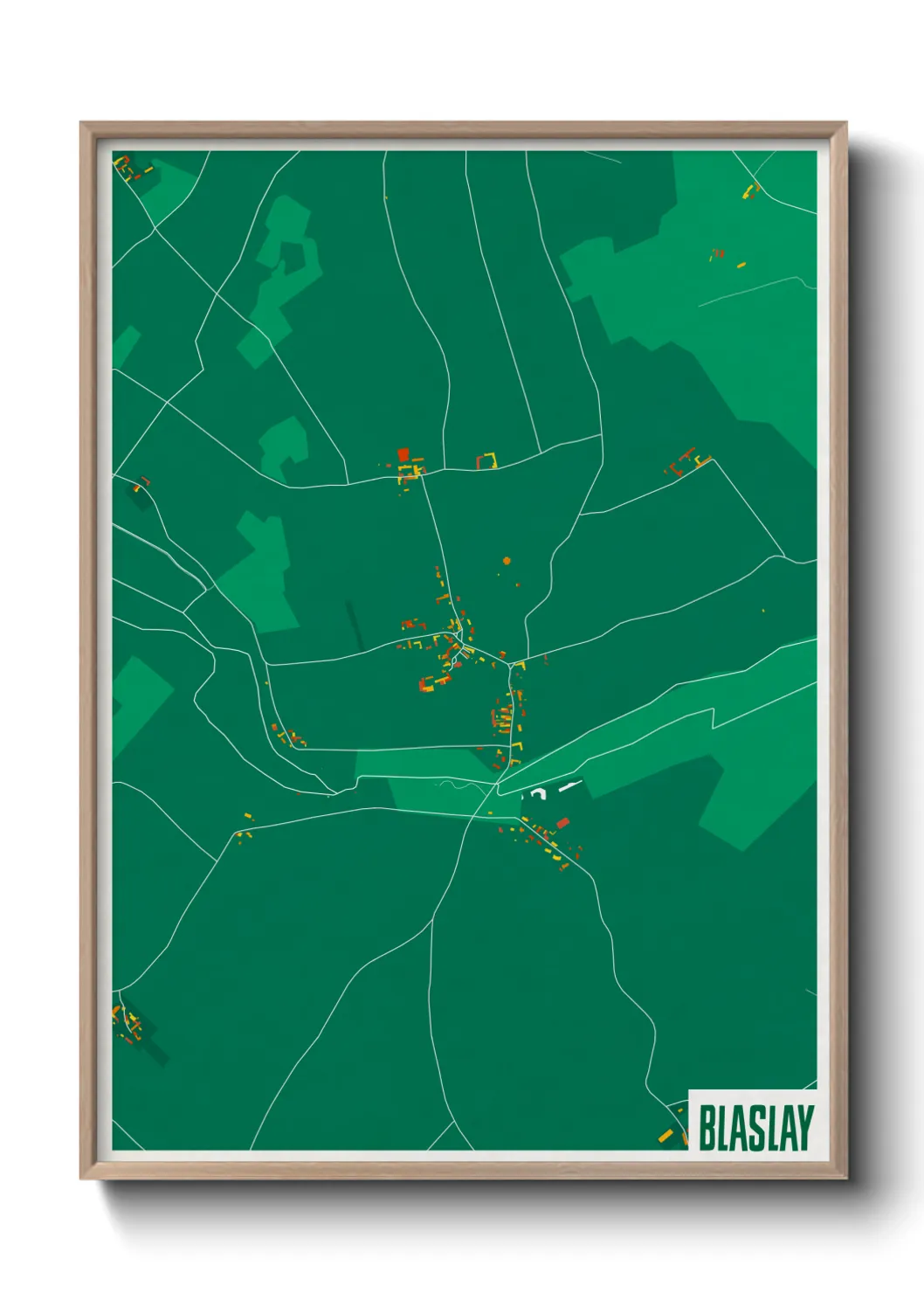 Une affiche de carte sur Blaslay