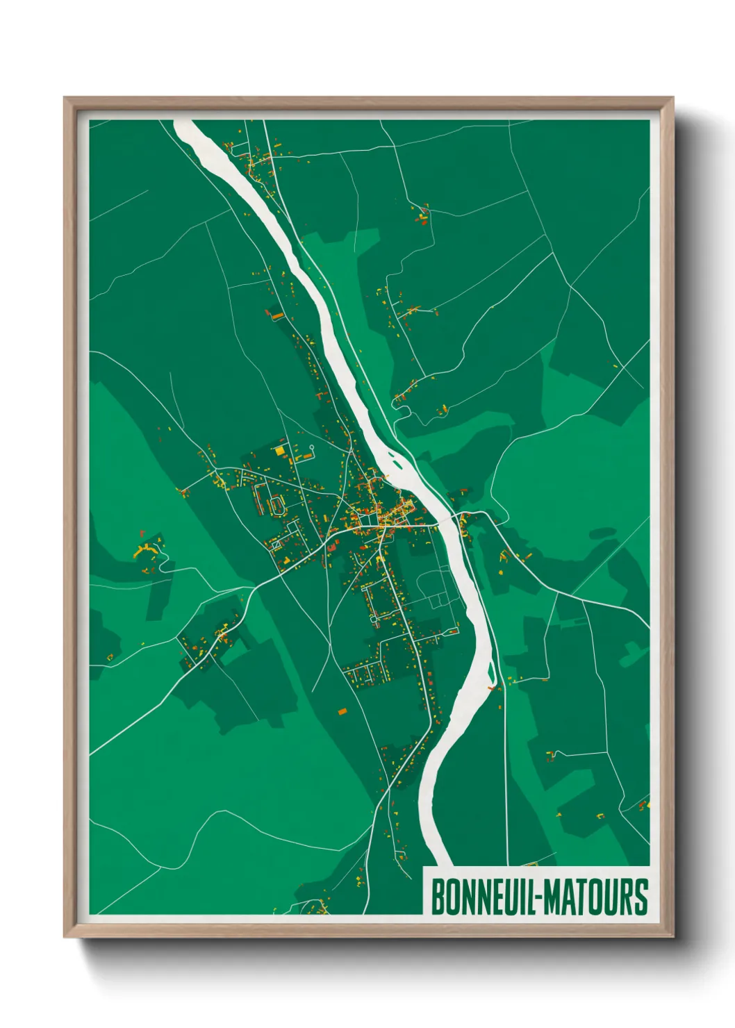 Un poster carteBonneuil-Matours